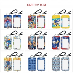 14 Styles Sonic the Hedgehog Cartoon Pattern Anime Card Holder Bag Keychain