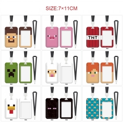 14 Styles Minecraft Cartoon Pattern Anime Card Holder Bag