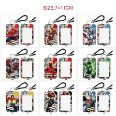 17 Styles Superhero Cartoon Pattern Anime Card Holder Bag Keychain