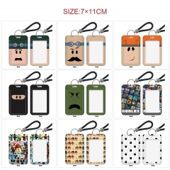 11 Styles Roblox Cartoon Pattern Anime Card Holder Bag Keychain