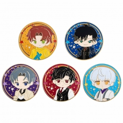 5 Styles Light and Night Cartoon Anime Alloy Pin Brooch