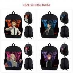 6 Styles Chainsaw Man Cartoon Pattern Anime Backpack Bag