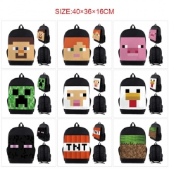 18 Styles Minecraft Cartoon Pattern Anime Backpack Bag