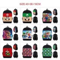 12 Styles Super Mario Bro Cartoon Pattern Anime Backpack Bag