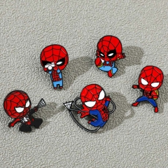 5 Styles Spider Man Cartoon Anime Alloy Pin Brooch