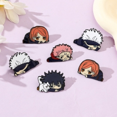 6 Styles Jujutsu Kaisen Cartoon Anime Alloy Pin Brooch