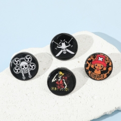 4 Styles One Piece Cartoon Anime Alloy Pin Brooch