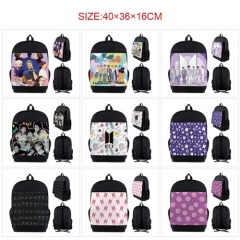 9 Styles K-POP BTS Bulletproof Boy Scouts Cartoon Pattern Anime Backpack Bag