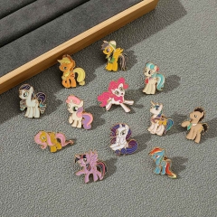 12 Styles My Little Pony Cartoon Anime Alloy Pin Brooch