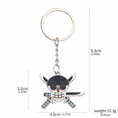 One Piece Cartoon Anime Alloy Keychain