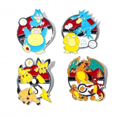 4 Styles Pokemon Cartoon Anime Alloy Pin Brooch