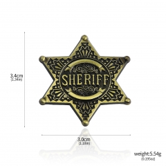 SHERIFF Cartoon Anime Alloy Pin Brooch