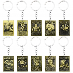 10 Styles One Piece Cartoon Anime Alloy Keychain