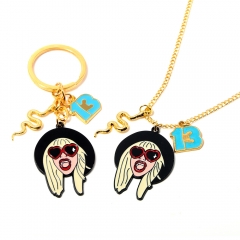 2 Styles Taylor swift Cartoon Anime Alloy Necklace