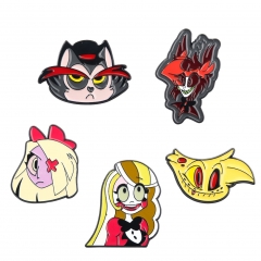 5 Styles Hazbin Hotel Cartoon Anime Alloy Pin Brooch