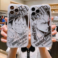 4 Styles One Piece Monkey D Luffy Roronoa Zoro Cartoon Plastic Anime Phone Case Shell For Iphone