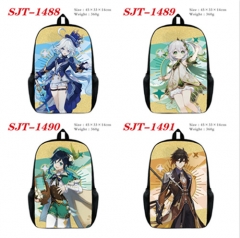 17 Styles Genshin Impact Cartoon Cosplay Anime Backpack Bags