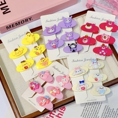 5 Styles Sanrio Kuromi Cinnamoroll My Melody Cartoon Anime Hair Clip