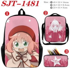 3 Styles SPY×FAMILY Cartoon Cosplay Anime Backpack Bag+Lunch Bag+Pencil Bag Set