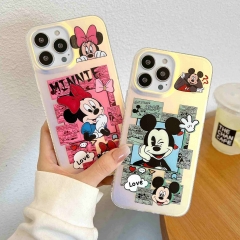 2 Styles Mickey Minnie Mouse Cartoon Anime Phone Case Shell For Iphone