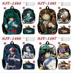 4 Styles Boku no Hero Academia / My Hero Academia Cartoon Cosplay Anime Backpack Bag+Lunch Bag+Pencil Bag Set