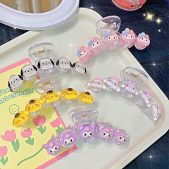 17 Styles Sanrio Kuromi Cinnamoroll My Melody Cartoon Anime Hair Clip