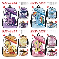 6 Styles My Little Pony Cartoon Cosplay Anime Backpack Bag+Lunch Bag+Pencil Bag Set