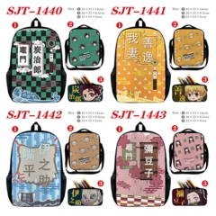 5 Styles Demon Slayer: Kimetsu no Yaiba Cartoon Cosplay Anime Backpack Bag+Lunch Bag+Pencil Bag Set