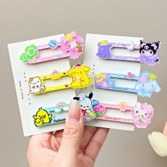 6 Styles Sanrio Kuromi Cinnamoroll My Melody Cartoon Anime Hair Clip