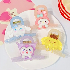 4 Styles Sanrio Kuromi Cinnamoroll My Melody Cartoon Anime Hair Clip