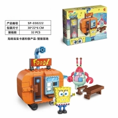 SpongeBob SquarePants Cartoon Bricks Toy Anime Figure Blind Box