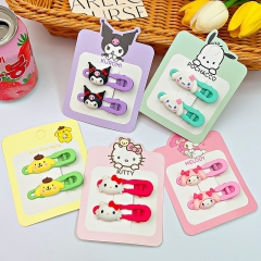 5 Styles Sanrio Kuromi Cinnamoroll My Melody Cartoon Anime Hair Clip