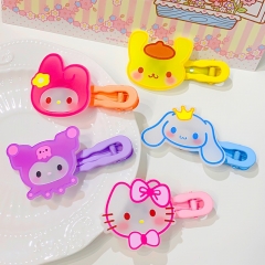 5 Styles Sanrio Kuromi Cinnamoroll My Melody Cartoon Anime Hair Clip