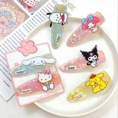 6 Styles Sanrio Kuromi Cinnamoroll My Melody Cartoon Anime Hair Clip