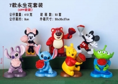 7PCS/SET 8CM Disney PVC Anime Figure Toy Doll