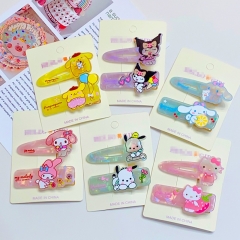 6 Styles Sanrio Kuromi Cinnamoroll My Melody Cartoon Anime Hair Clip