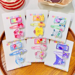 6 Styles Sanrio Kuromi Cinnamoroll My Melody Cartoon Anime Hair Clip