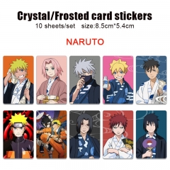 3 Styles Naruto Cartoon Anime Card Sticker Set