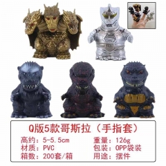 5-5.5CM 5PCS/SET Godzilla Cosplay Cartoon Anime PVC Figure