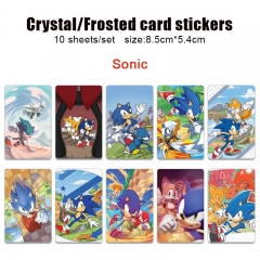 3 Styles Sonic the Hedgehog Cartoon Anime Card Sticker Set