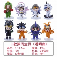 8-10.5CM 8PCS/SET Digital Monster Cosplay Cartoon Anime PVC Figure