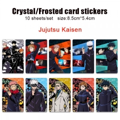 3 Styles Jujutsu Kaisen Cartoon Anime Card Sticker Set