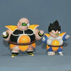 2 Styles 8.5-7.5CM Dragon Ball Z Fat Nappa Vegeta PVC Anime Action Figure Toy