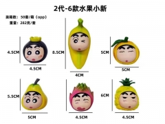 4.5-8.5CM 6PCS/SET Crayon Shin-chan Cosplay Cartoon Anime PVC Figure