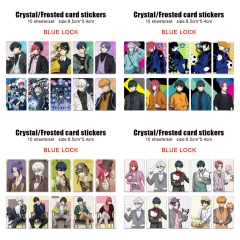 4 Styles Blue Lock Cartoon Frosted Anime ID Card Sticker