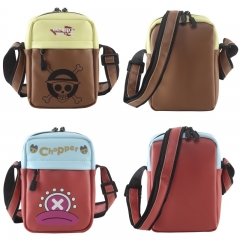 2 Styles One Piece Cartoon PU Anime Crossbody Messenger Bag