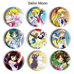 12 Styles Pretty Soldier Sailor Moon Cartoon Anime Tinplate Badge Pin Brooch