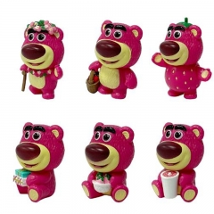 6PCS/SET 8cm-8.5cm Toy Story Lots-o'-Huggin' Bear Cartoon Anime PVC Figure Toy