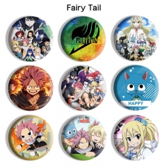 15 Styles Fairy Tail Cartoon Anime Tinplate Badge Pin Brooch