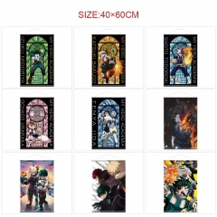 40x60cm 11 Styles My Hero Academia Cartoon Wall Scrolls Anime Wallscrolls